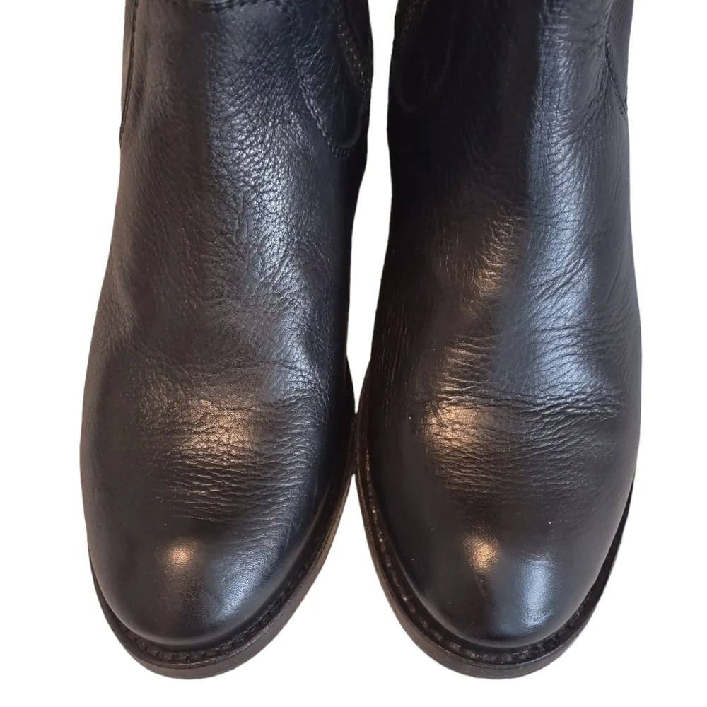 Frye Shirley 7 / 7.5 black leather over the knee boots